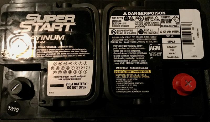 Super Start Battery Date Code