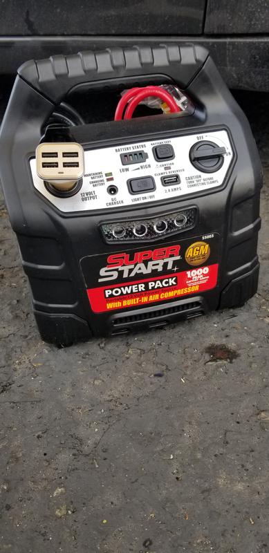 super start 1000 amp jump starter with air compressor