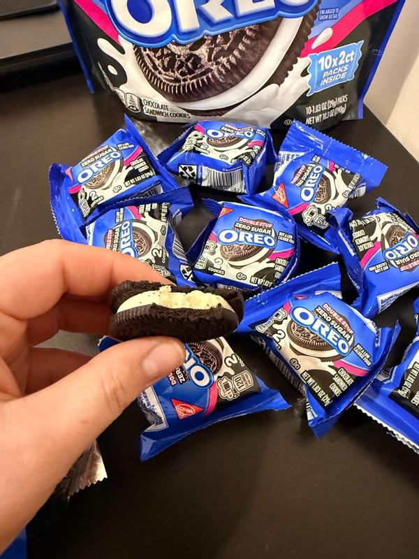 Zero Sugar Double Stuf Chocolate Sandwich Cookies, Snack Packs, 2