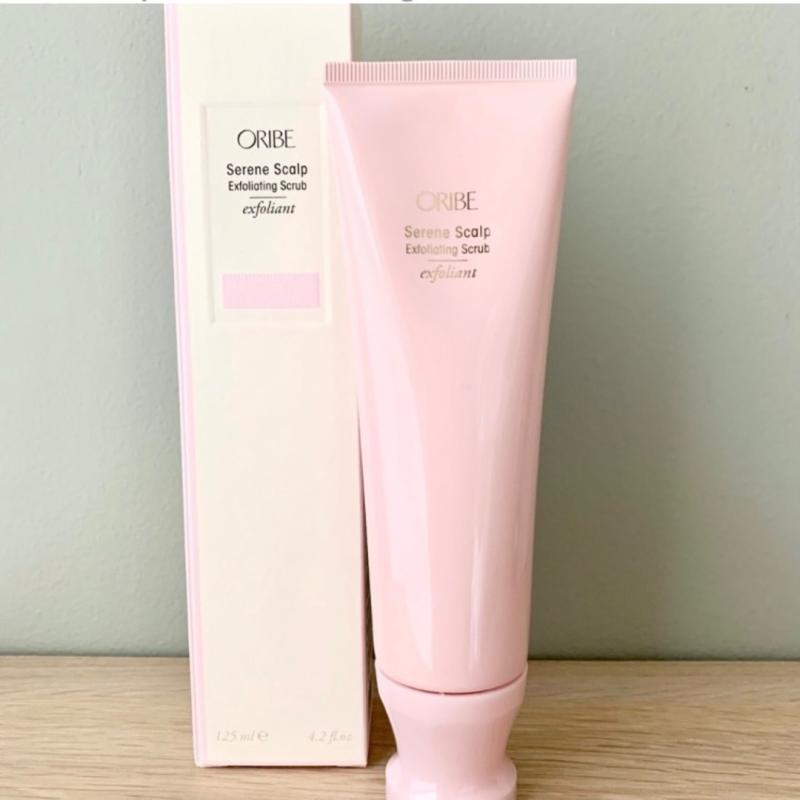 Customer photo for "Oribe Serene Scalp Exfoliating Scrub This stuff works really,"