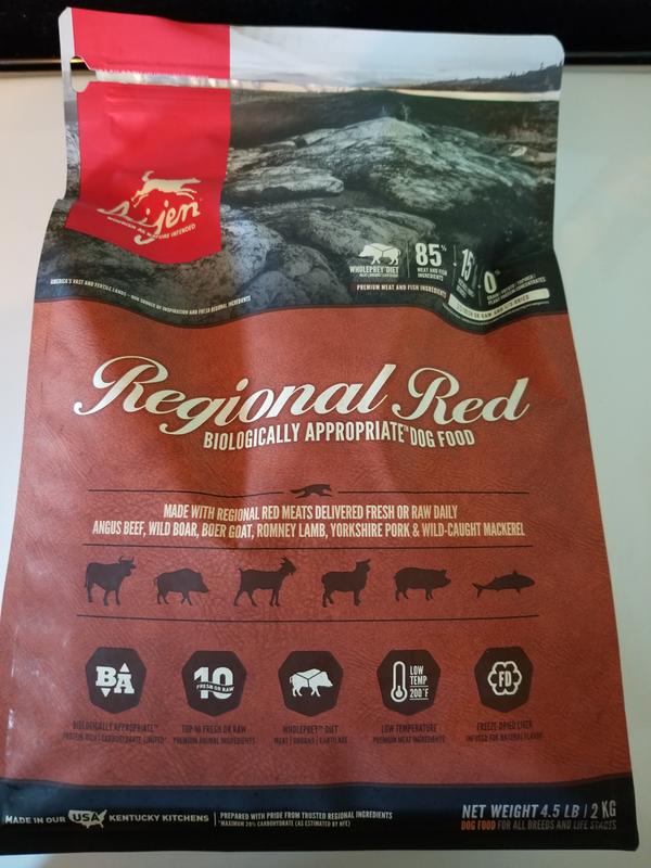 Orijen dog food red hotsell