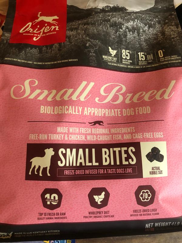 Orijen dog food small 2024 breed