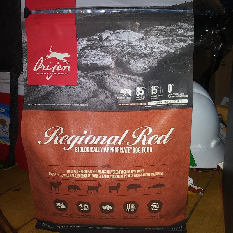 Orijen regional red clearance dog food 25 lb