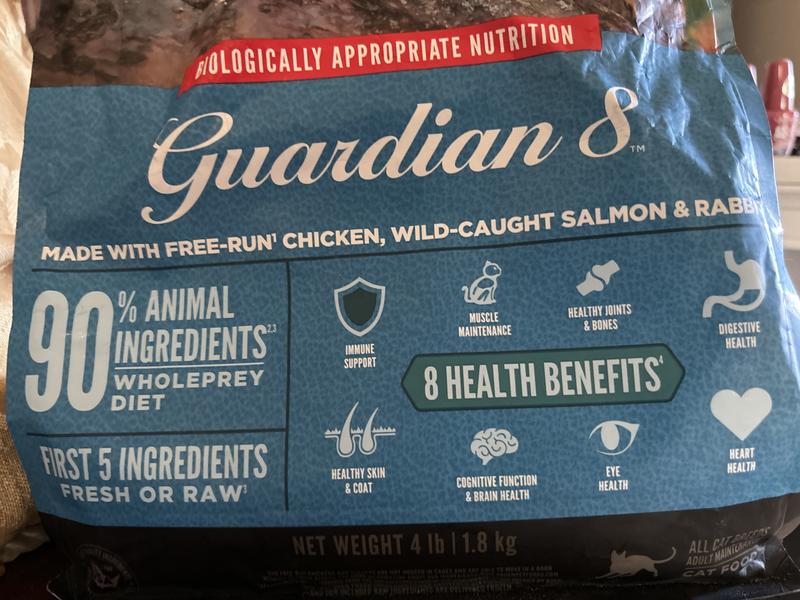 ORIJEN Guardian 8 Dry Cat Food, Grain Free Cat Food for Adult Cats, with  Chicken, Salmon and Rabbit, 10lb