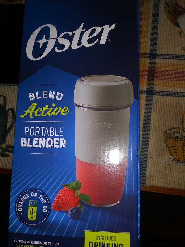 Oster Blend Active Portable Blender with Drinking Lid, USB Chargeable  Personal Blender, Gray