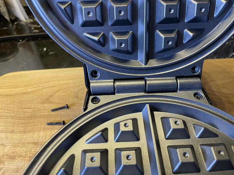 Customer photo for "Good waffle maker, but not very durable."