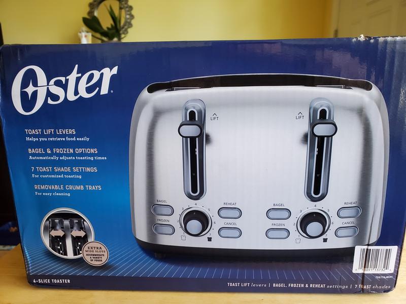 Oster 4-Slice Brushed Stainless Steel Toaster 