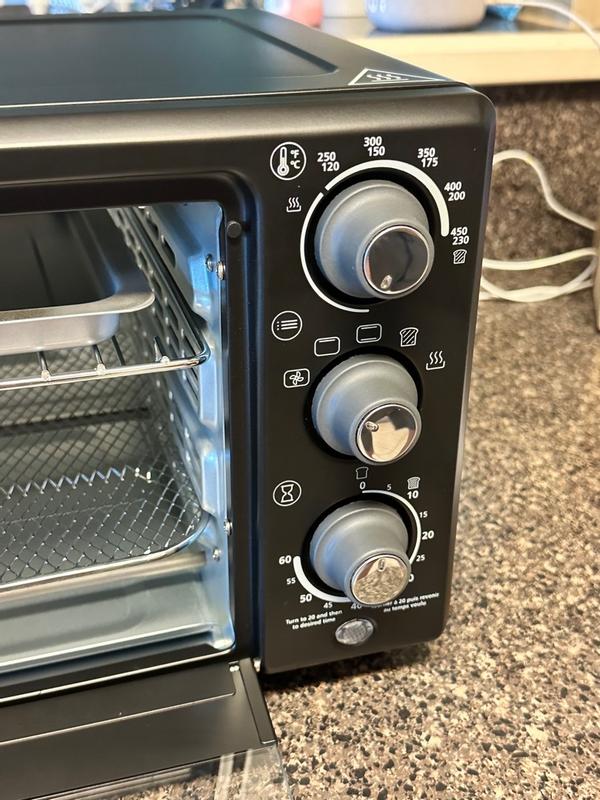 Oster Compact Countertop Oven With Air Fryer outlets - Stainless Steel,rji