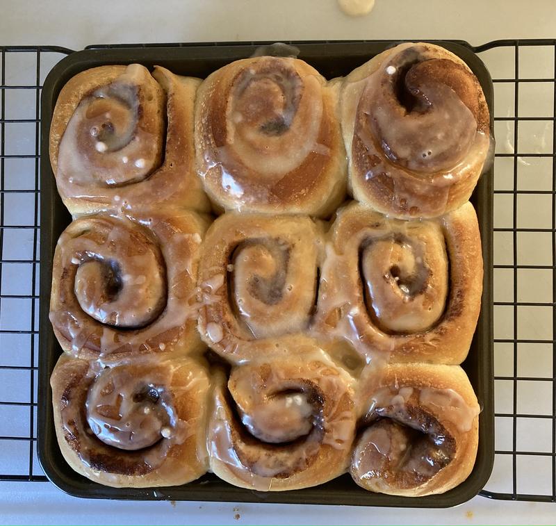 Vegan cinnamon buns for my son.