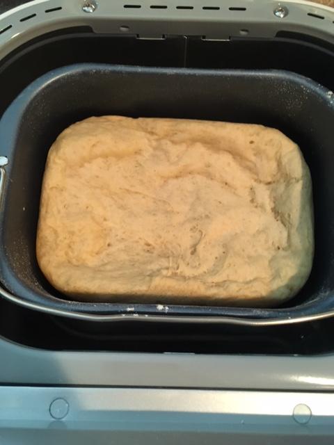 The loaf is done-- supposed to be medium color.