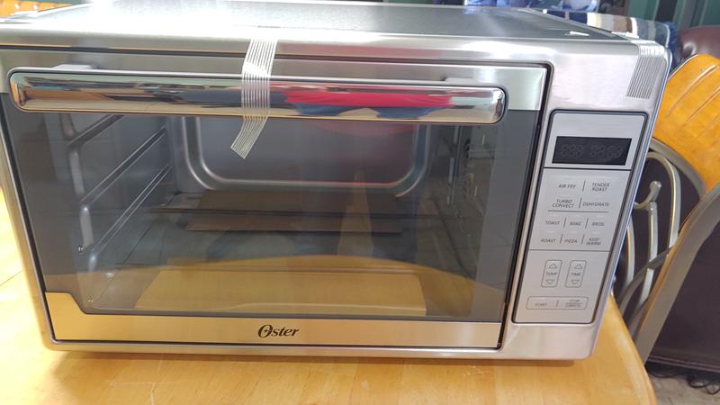 Oster Toaster Oven, 7-in-1 Countertop Toaster Oven, 10.5 x 13 Fits 2  Large Pizzas, Stainless Steel