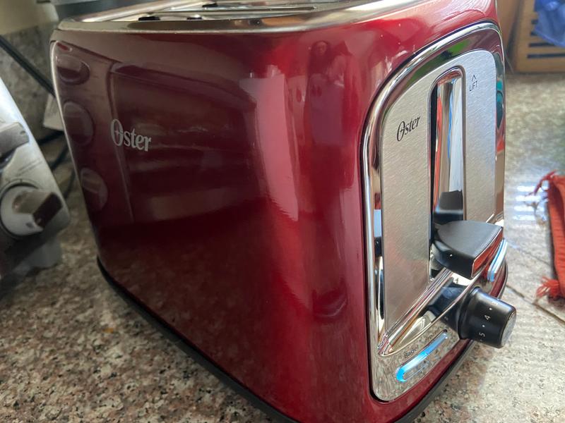 Oster 2-Slice Toaster with Advanced Toast Technology, Candy Apple Red