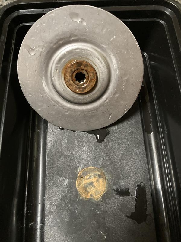 Customer photo for "Works great, but the blade rusts"