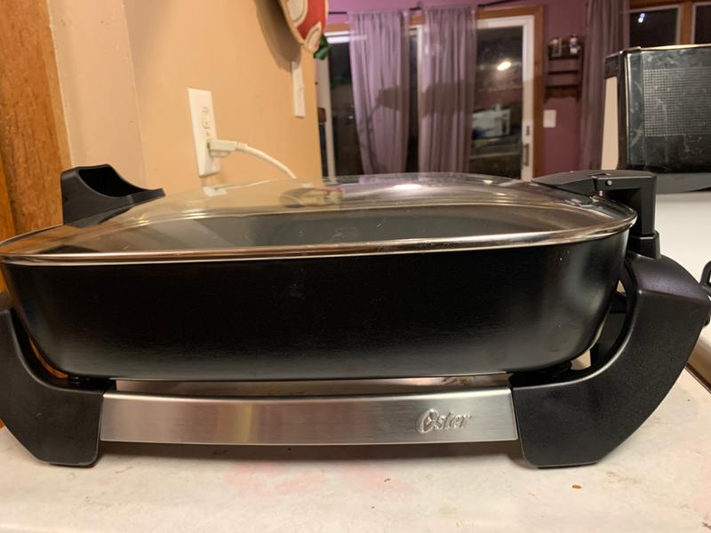 Oster DiamondForce 16 Electric Skillet With Lift & Serve Hinged