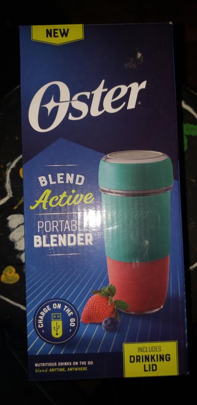 Oster Blend Active Portable Rechargeable Blender With Drinking Lid Gray