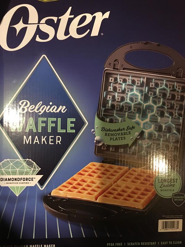 Oster® DiamondForce™ Belgian Waffle Maker with Removable Plates
