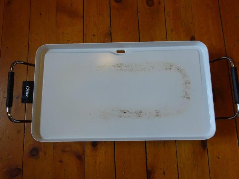 Black residue over element