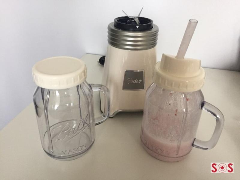 Oster Ball Mason Jar Blender, Red Canadian Tire