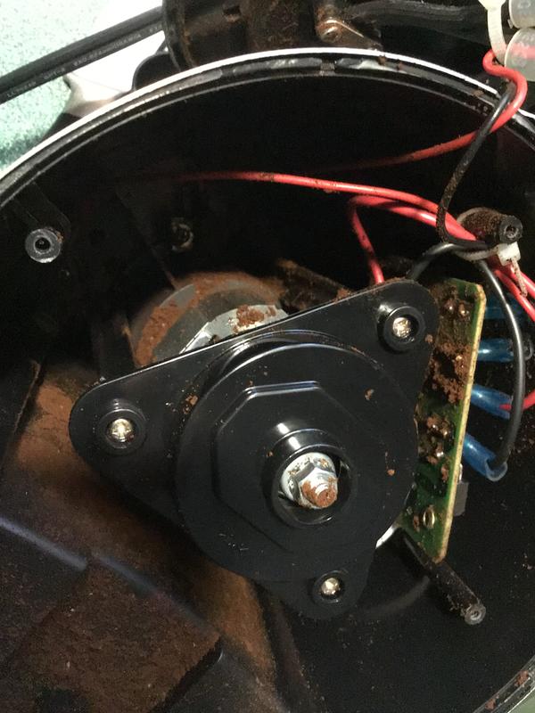 Interior was jammed with ground coffee