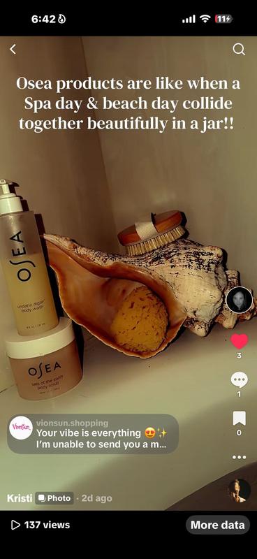 Customer photo for "Osea products are like when a Spa day & beach day collide together beautifully in a jar!!"