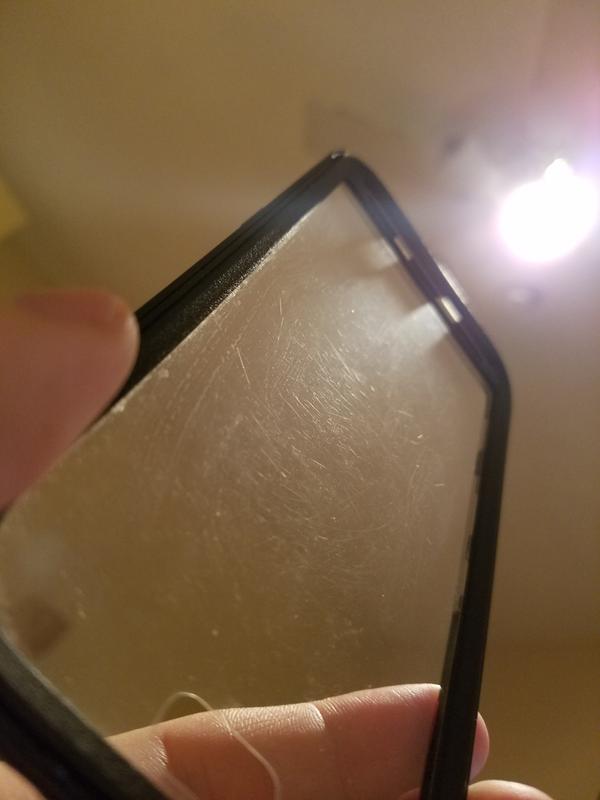 Scratched plastic screen protector