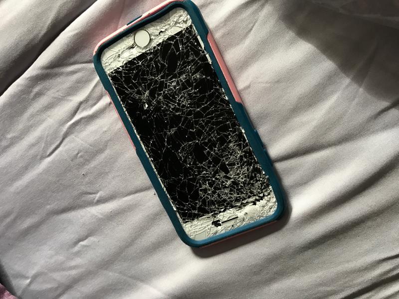 As you see, no damage to Otter Box but screen not so much...