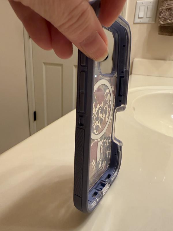 Empty case, looking across