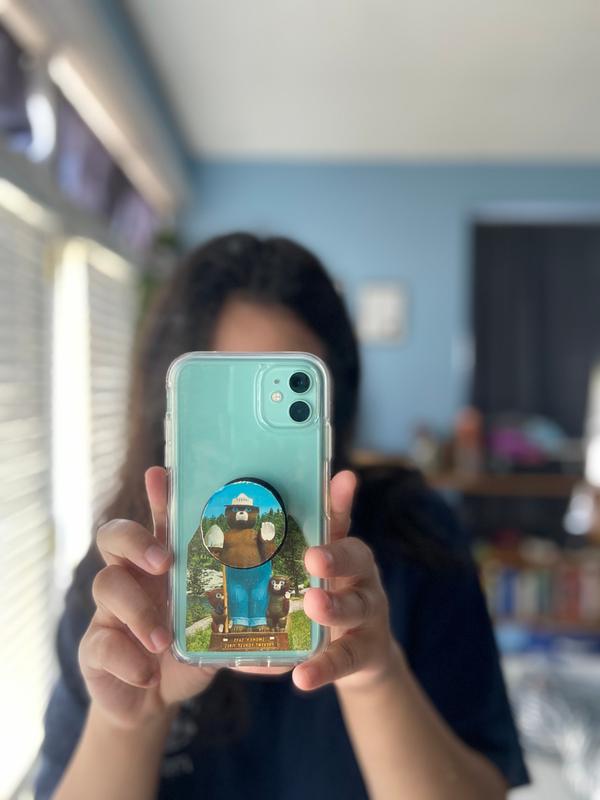 The pop socket was mine, as was the Smokey the bear picture
