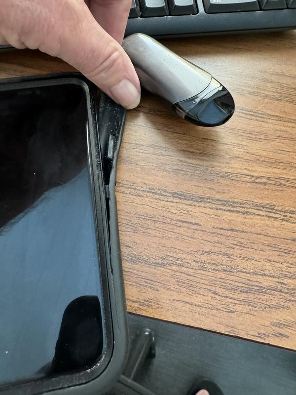 Started along the plastic frame