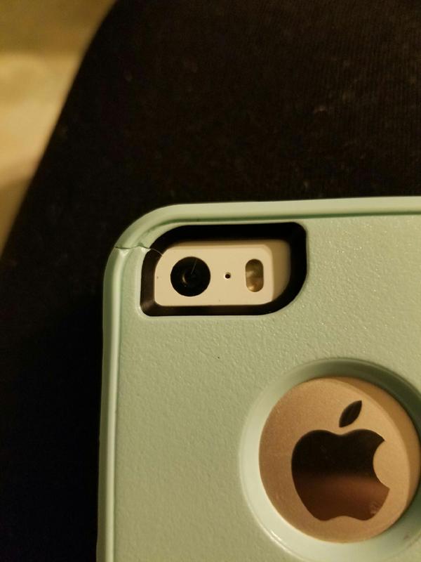 Top left by camera lens