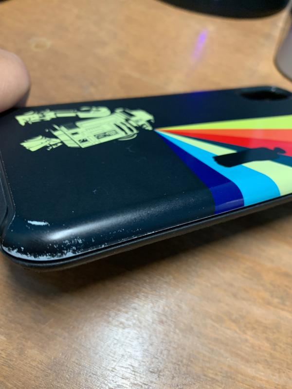 Faded Color on Edge of Case