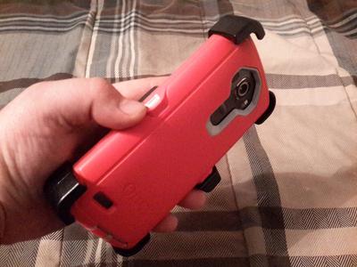 Phone in case in holster