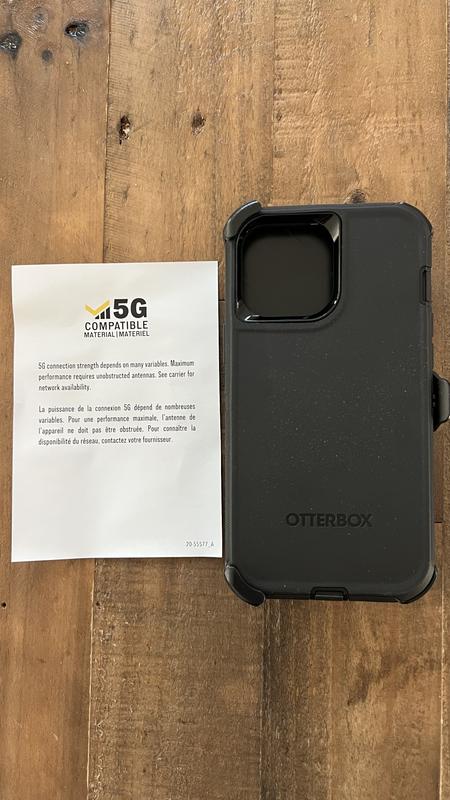 Defender case outside box with 5G insert