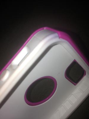 corner is turning a blue/purple