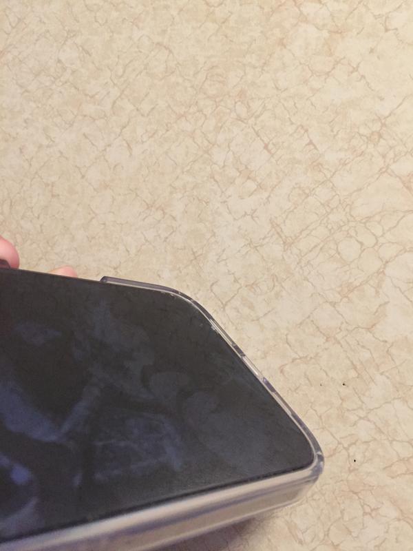 one drop, from approximately 2 ft, on to a flat surface and three significant cracks in the protector. The screen protector also does not cover the entire screen