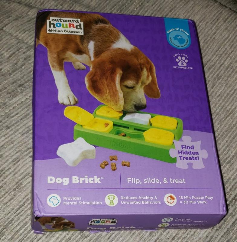 Outward Hound Nina Ottosson Brick Puzzle Enrichment Dog Toy, Medium