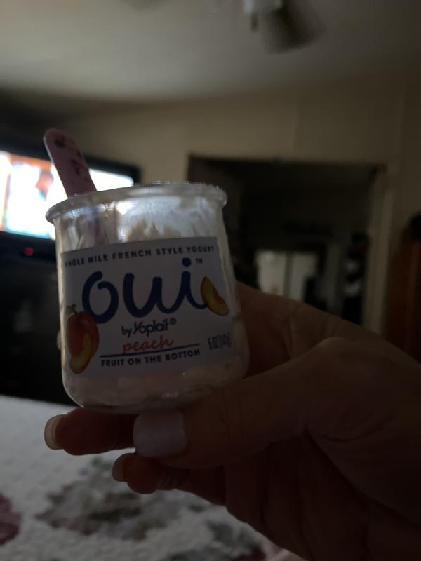 Oui by Yoplait French Style Peach Whole Milk Yogurt, 5 OZ Jar