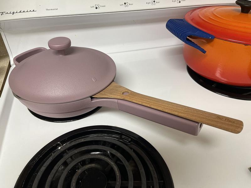 Customer photo for "Love this cute little nontoxic nonstick pan!"