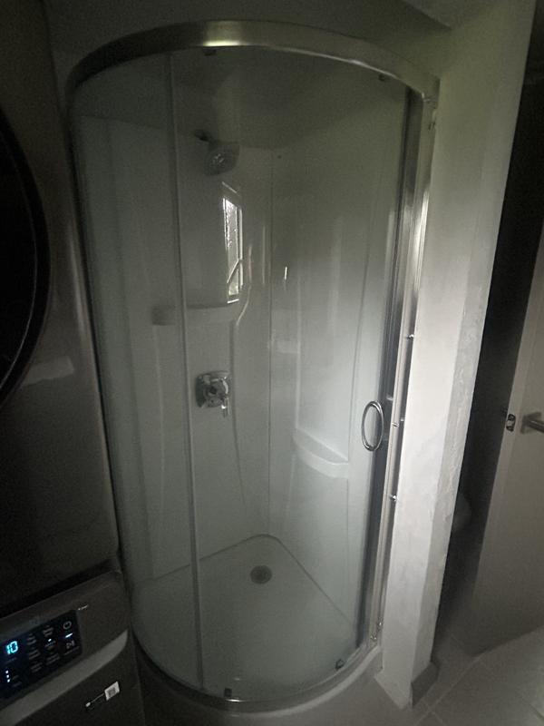 A little dark for the view, but that's my new shower