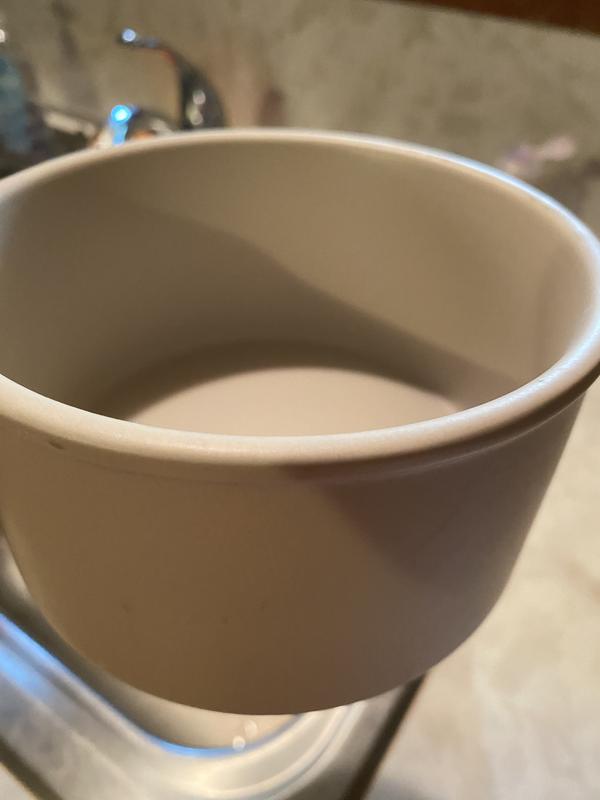 Showing the depth of the bowls