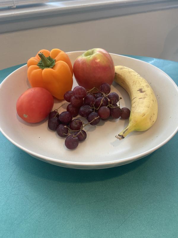 Bowl with fruits and vegetables