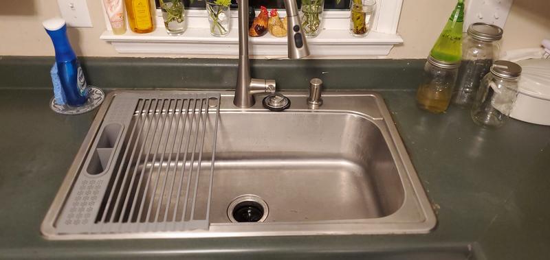 Dish rack fully extended