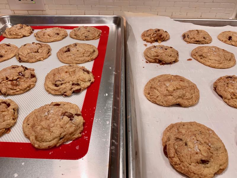 silicone baking mat versus parchment paper