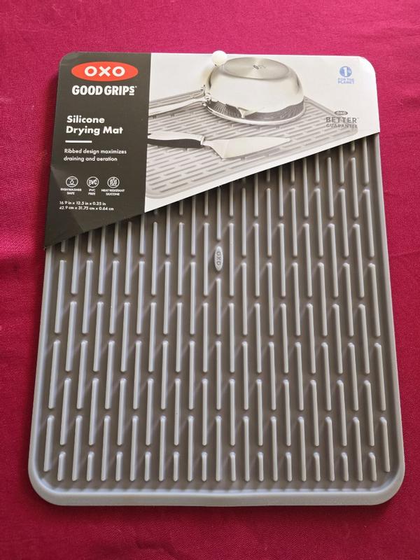 OXO Good Grips Large Drying Mat, L x W, Silicone, Gray