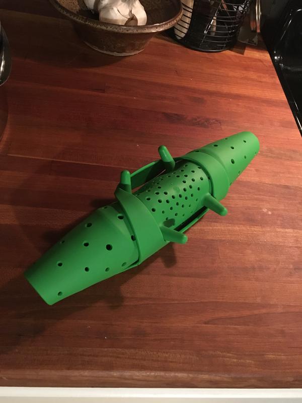 Rolled up for storage