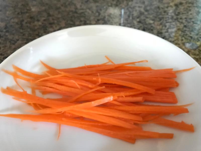 Perfect julienned carrot strips