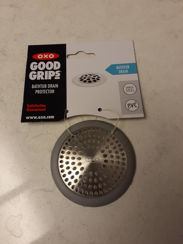 OXO Good Grips Easy Clean Shower Stall Drain Protector - Stainless Steel &  Silicone (2, A)
