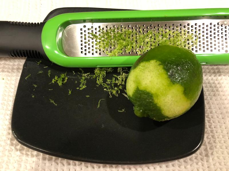 Freshly zested lime