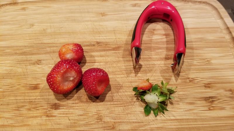 Quickly removes hulls!