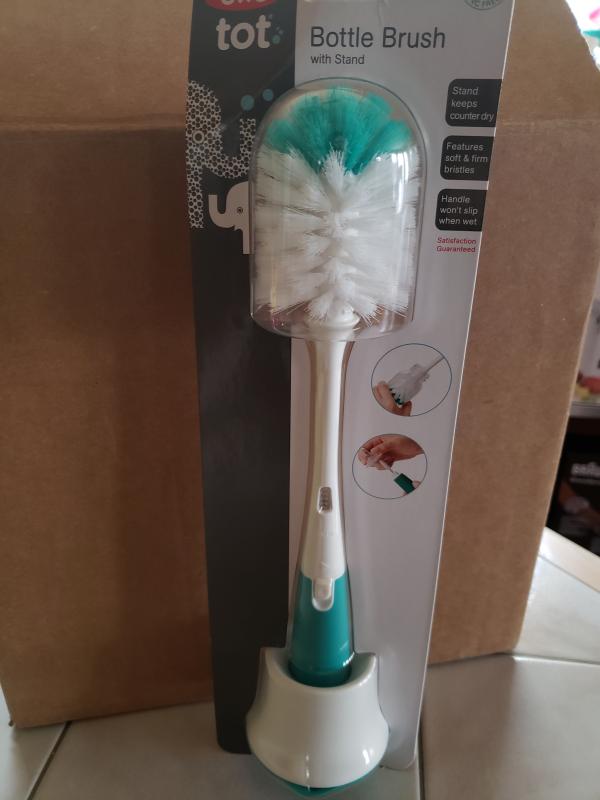 Oxo Tot Bottle Brush With Detail Cleaner & Stand - Grey – Bloom